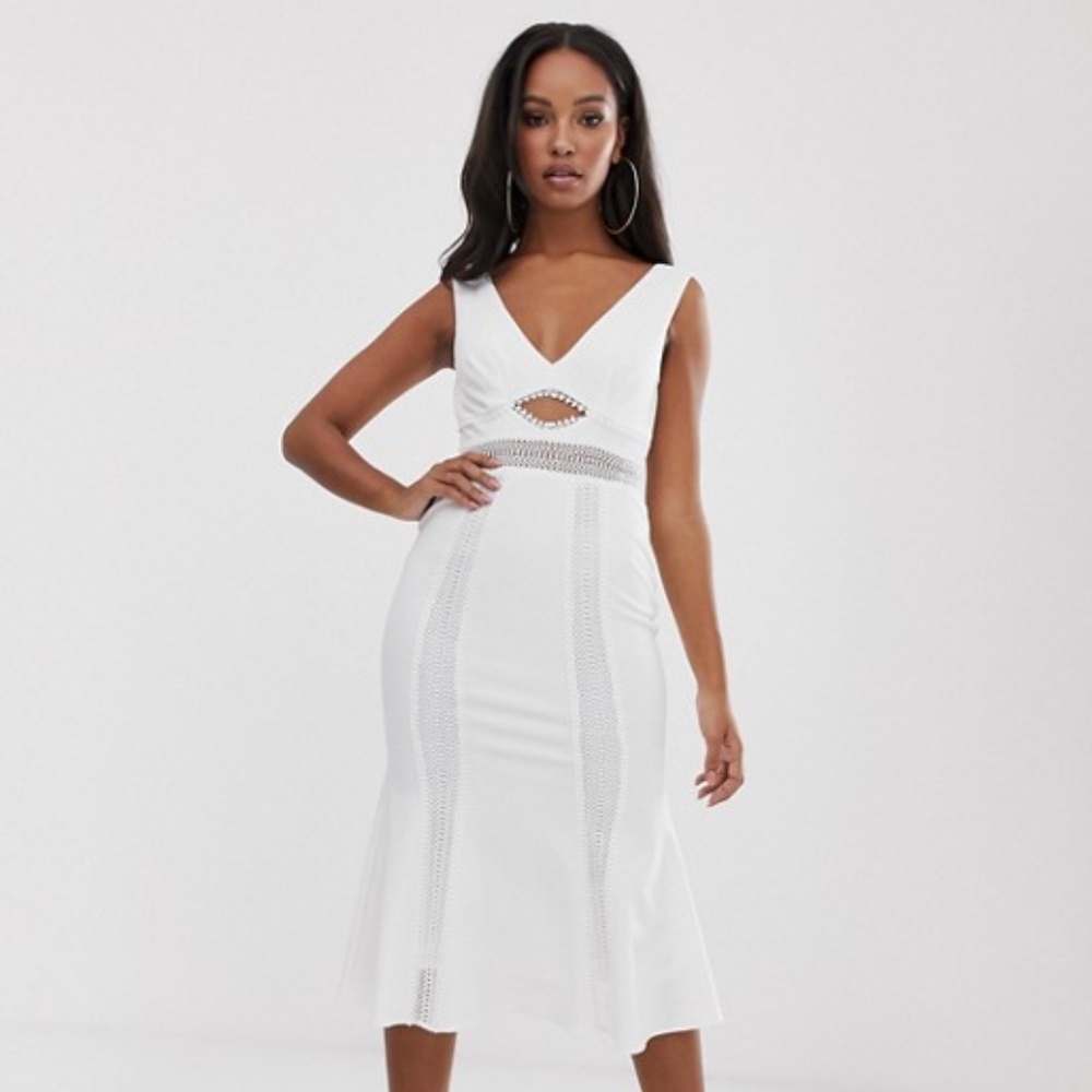ASOS Cut Out Skater Midi Dress